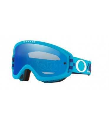 OAKLEY O Frame 2.0 Pro XS MX Goggle Troy Lee Design Checkerboard Blue Black Ice Iridium Lens