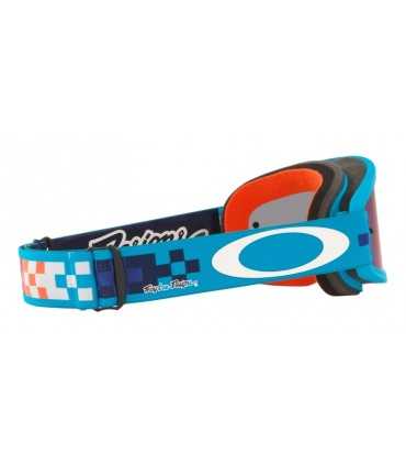 OAKLEY O Frame 2.0 Pro XS MX Goggle Troy Lee Design Checkerboard Blue Black Ice Iridium Lens