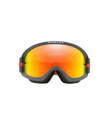 OAKLEY O Frame 2.0 Pro XS MX Goggle Troy Lee Design Checkerboard Red Fire Iridium Lens