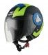 Casco jet Vemar Breeze Radar nero verde opaco