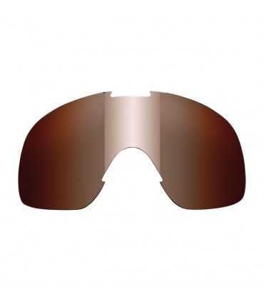 BILTWELL OVERLAND GOGGLE LENS CHROME MIRROR BROWN