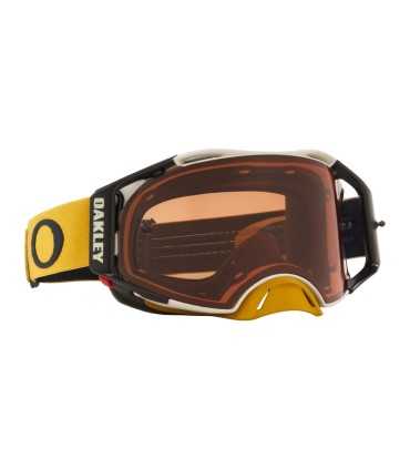 Oakley Airbrake MX Goggle Tuff Blocks Gunmetal Gold Prizm MX Bronze Lens