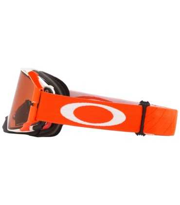 Oakley Airbrake MX Goggle Tuff Blocks White Orange Prizm MX Bronze Lens