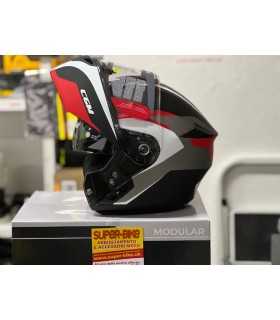 Casco modulare Cgm Dresda nero opaco rosso