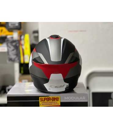 Casco modulare Cgm Dresda nero opaco rosso