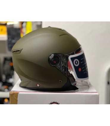 Casque jet Astone Minijet Army vert matt