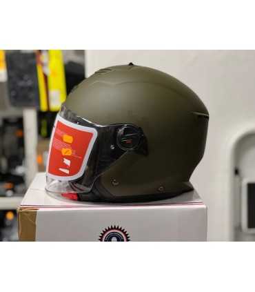 Casque jet Astone Minijet Army vert matt