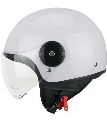 Casco jet Skap Wolly bianco visiera corta