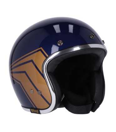 Jet helm 13 1/2 Skull Bucket blau