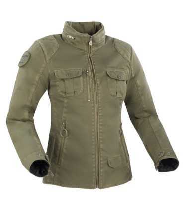 Veste moto femme Segura Maya kaki