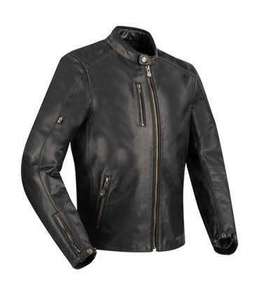 Giacca moto pelle Segura Laxey nera