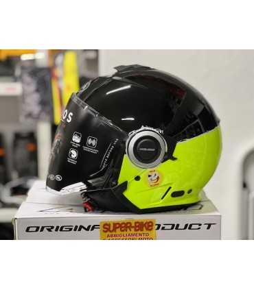 CASCO JET AIROH HELIOS GIALLO FLUO