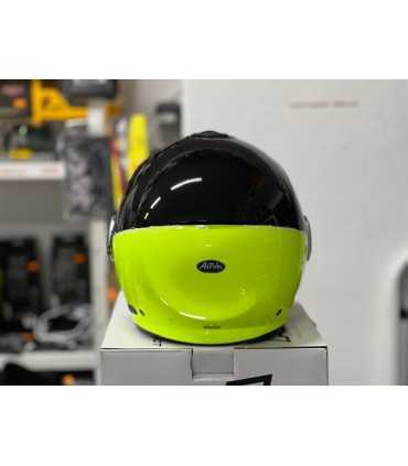 CASCO JET AIROH HELIOS GIALLO FLUO