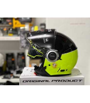 CASCO JET AIROH HELIOS GIALLO FLUO