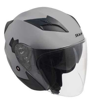 Casque moto Jet Ska-P Bolt gris