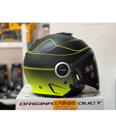 CASCO JET AIROH HELIOS MAP GIALLO OPACO