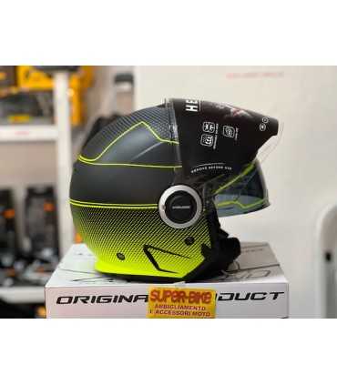 CASCO JET AIROH HELIOS MAP GIALLO OPACO