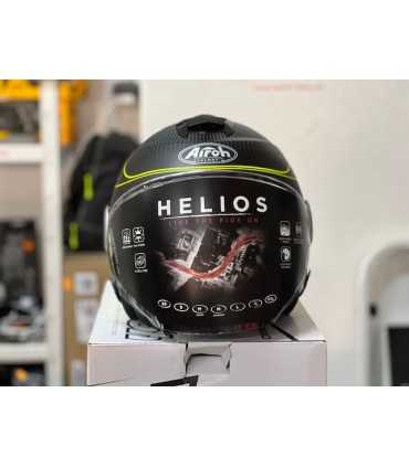 CASCO JET AIROH HELIOS MAP GIALLO OPACO