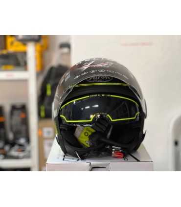 CASCO JET AIROH HELIOS MAP GIALLO OPACO