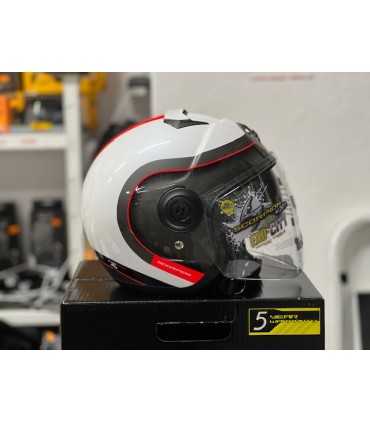 Casco jet Scorpion Exo city Roll bianco rosso