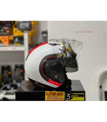 Casco jet Scorpion Exo city Roll bianco rosso