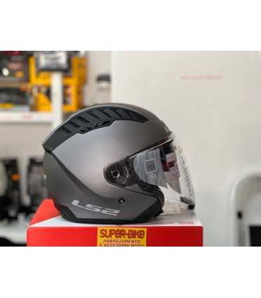 Casco jet LS2 Copter titanio opaco