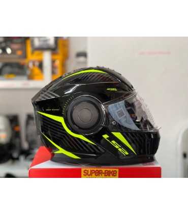 Casque modulaire moto LS2 Scope Skid noir jaune