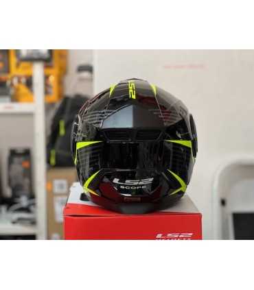 Casque modulaire moto LS2 Scope Skid noir jaune