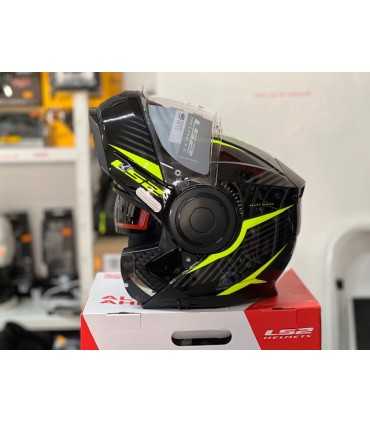 Casque modulaire moto LS2 Scope Skid noir jaune