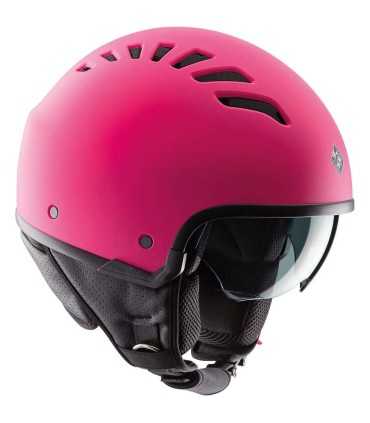 Casco jet Tucano urbano El Fresh fucsia opaco