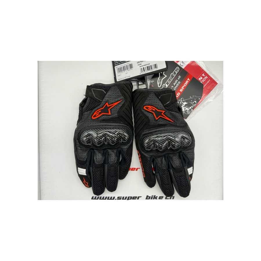 Alpinestars Sport Leather Motorcycle Gloves CELER v2 Black Red