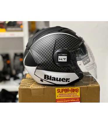 Casco Blauer Real Graphic B Nero Opaco Bianco