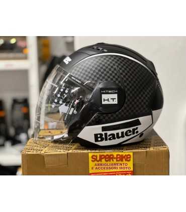 Casco Blauer Real Graphic B Nero Opaco Bianco