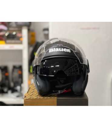 Casco Blauer Real Graphic B Nero Opaco Bianco