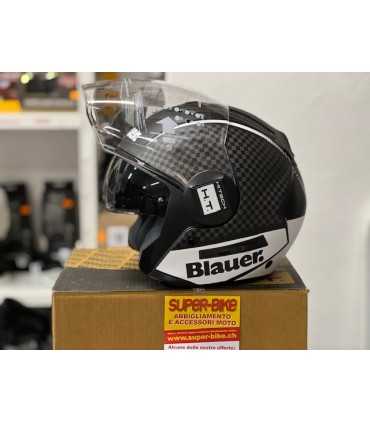 Casco Blauer Real Graphic B Nero Opaco Bianco