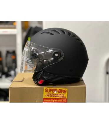 Casco moto jet Tucano Urbano El Top nero opaco