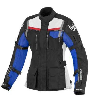 Veste femme moto Berik Torino noir bleu