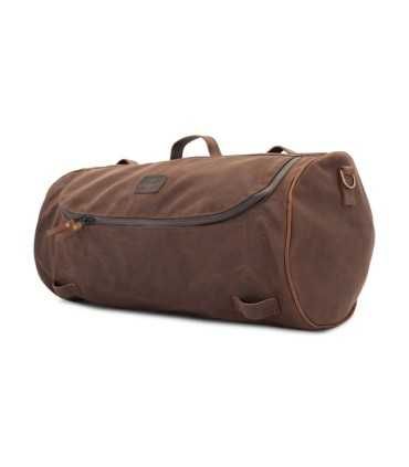 LONGRIDE ROLL BAG WAXED COTTON WIDE. BROWN WAX