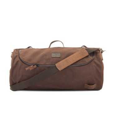 LONGRIDE ROLL BAG WAXED COTTON WIDE. BROWN WAX