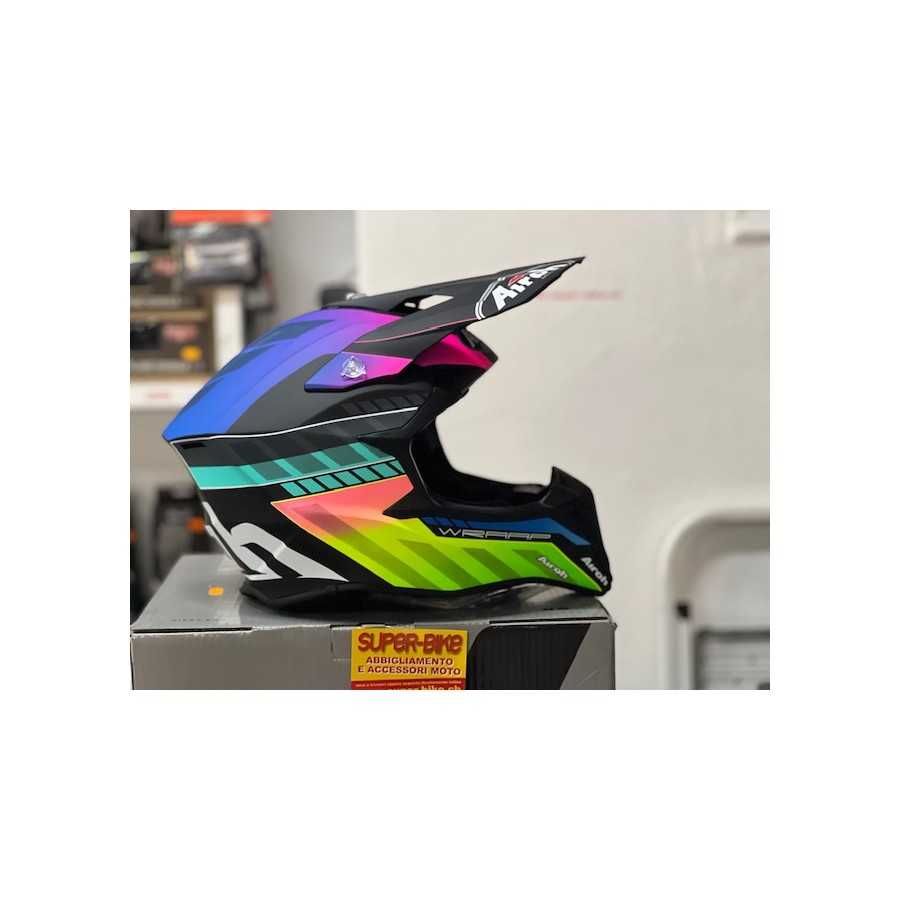 Casco cross Airoh Wraap Prism opaco