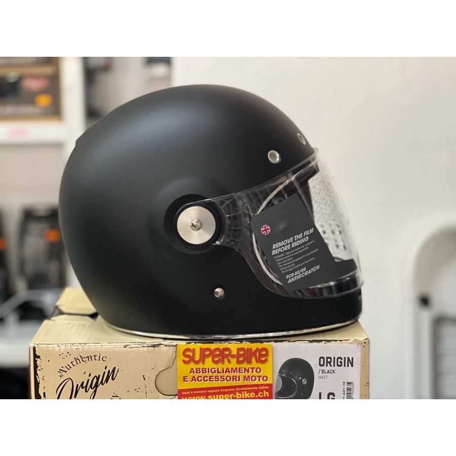 Casco vintage Stormer Origin nero opaco