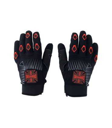 Motorrad handschuhe WCC POR VIDA schwarz rot