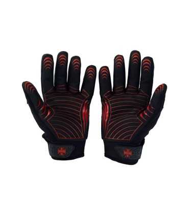 Motorrad handschuhe WCC POR VIDA schwarz rot