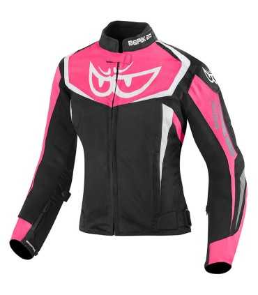 Motorrad damenjacke Berik Bad Eye pink