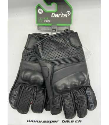 Darts Pride gants en cuir noir