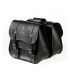 LEDRIE, REINFORCED RIGID LEATHER SADDLEBAG SET. THROW-OVER