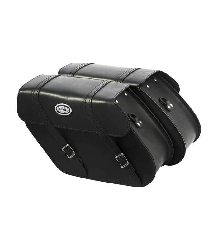 Rigid leather locking on sale saddlebags