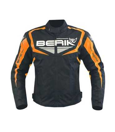 Giacca moto Berik Supersonic nero arancio