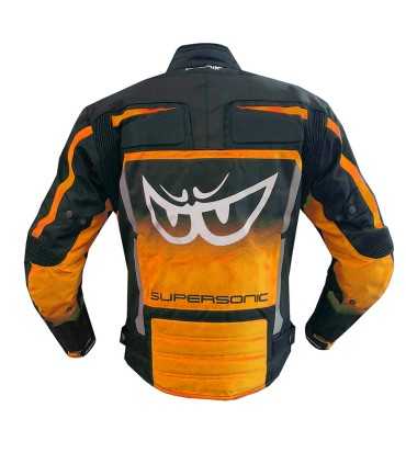 Giacca moto Berik Supersonic nero arancio