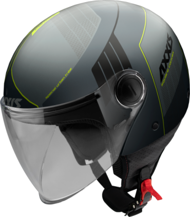 Casco Jet Axxis Square Convex C2 grigio